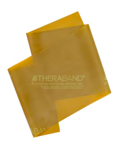 THERABAND Original Fitness Band Latex Resistance Bands - Storage Roll 5.5 Metres, 100% Natural Latex, Ideal for Rehabilitation, Muscle Conditioning, Full Body Workout, 8 Resistance Strengths