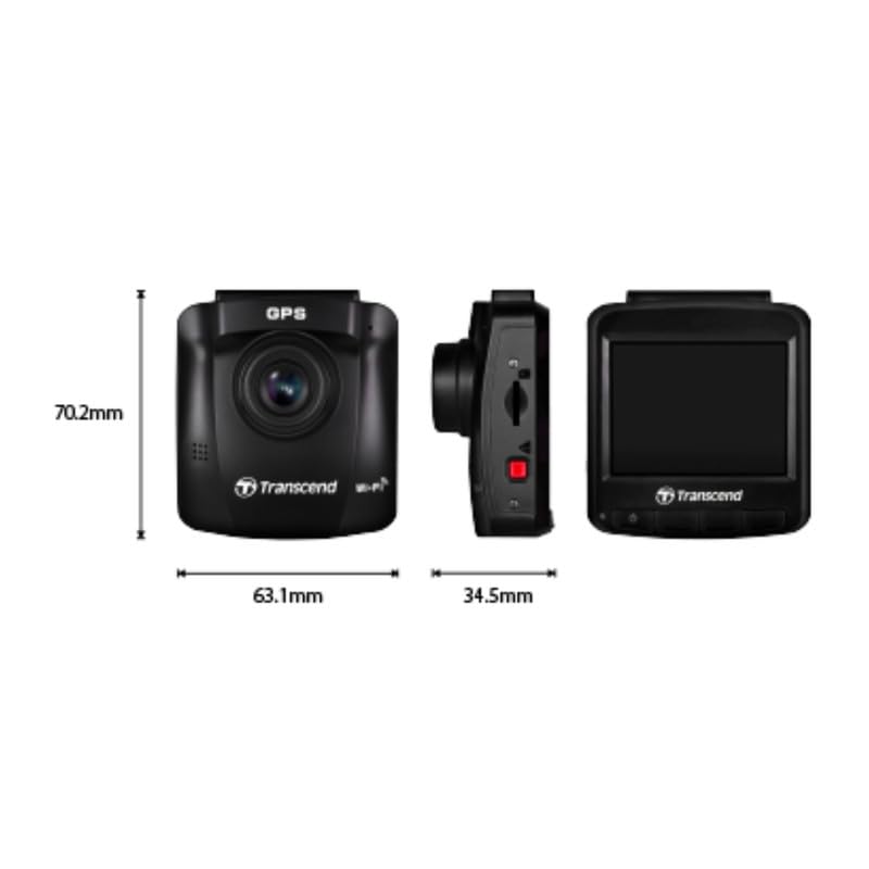 Transcend DrivePro 620 Dual Camera Dashcam with Built-in WI-FI, STARVIS high-sensitivity image sensors, GPS and Built-in Battery TS-DP620A-32G
