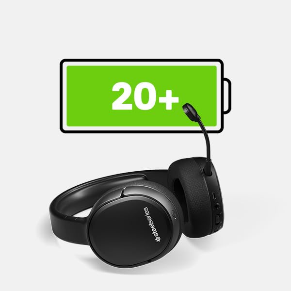 SteelSeries Arctis 1 Wireless Gaming Headset – USB-C – Detachable Clearcast Microphone – for PC, PS4, Nintendo Switch and Lite, Android – Black