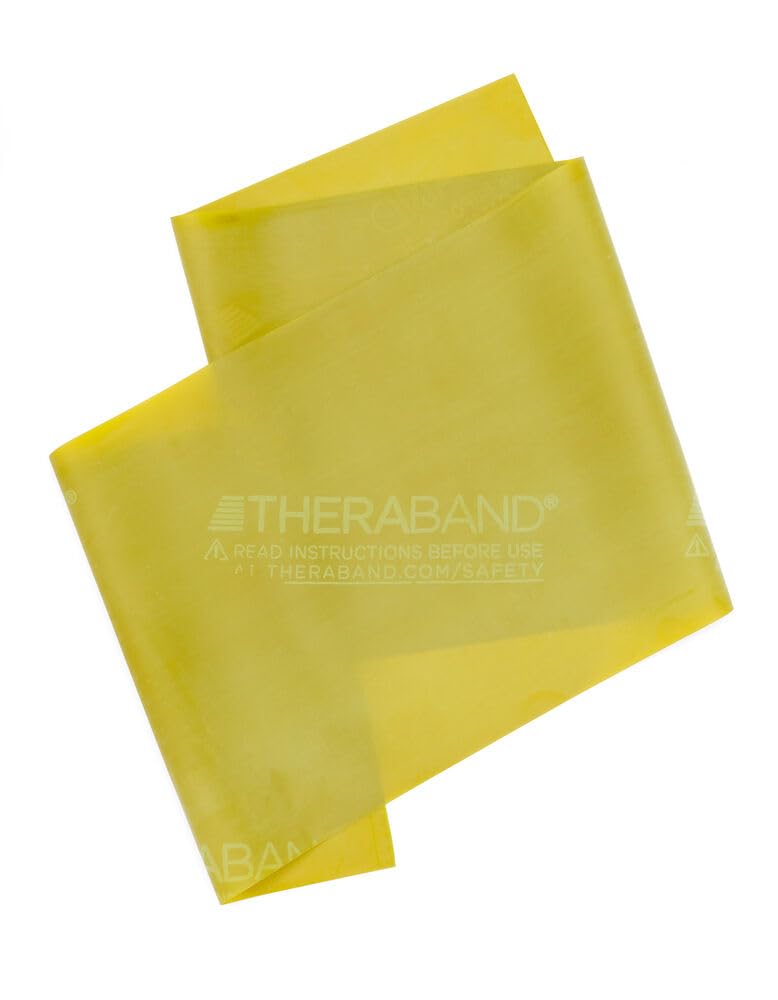 THERABAND Original Fitness Band Latex Resistance Bands - Storage Roll 5.5 Metres, 100% Natural Latex, Ideal for Rehabilitation, Muscle Conditioning, Full Body Workout, 8 Resistance Strengths