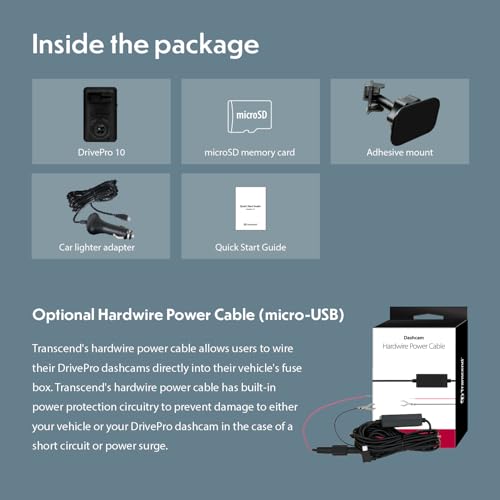 Transcend DrivePro 620 Dual Camera Dashcam with Built-in WI-FI, STARVIS high-sensitivity image sensors, GPS and Built-in Battery TS-DP620A-32G