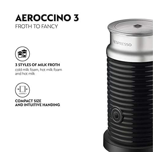 Nespresso Aeroccino 3 Milk Frother Black