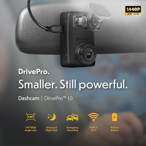 Transcend DrivePro 620 Dual Camera Dashcam with Built-in WI-FI, STARVIS high-sensitivity image sensors, GPS and Built-in Battery TS-DP620A-32G