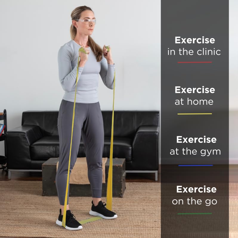 THERABAND Original Fitness Band Latex Resistance Bands - Storage Roll 5.5 Metres, 100% Natural Latex, Ideal for Rehabilitation, Muscle Conditioning, Full Body Workout, 8 Resistance Strengths