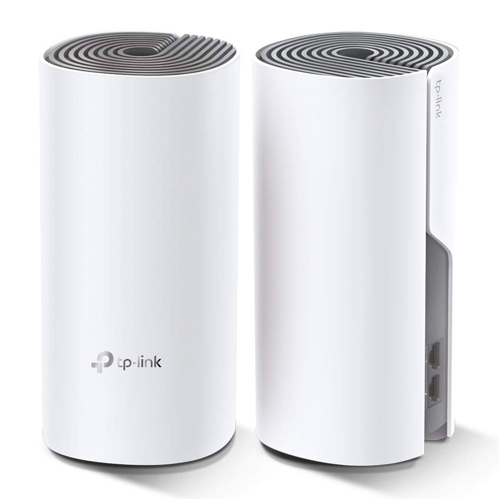 TP-Link Deco E4 Whole Home Mesh Wi-Fi System, Seamless and Speedy (AC1200) for Medium Home, Work with Amazon Echo/Alexa, Router and Wi-Fi Booster Replacement, Parent Control, Pack of 2