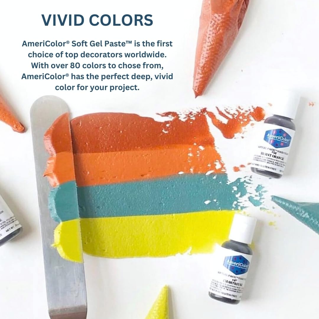 AmeriColor 'Junior' Soft Gel Paste Food Colour 8 Pack Kit