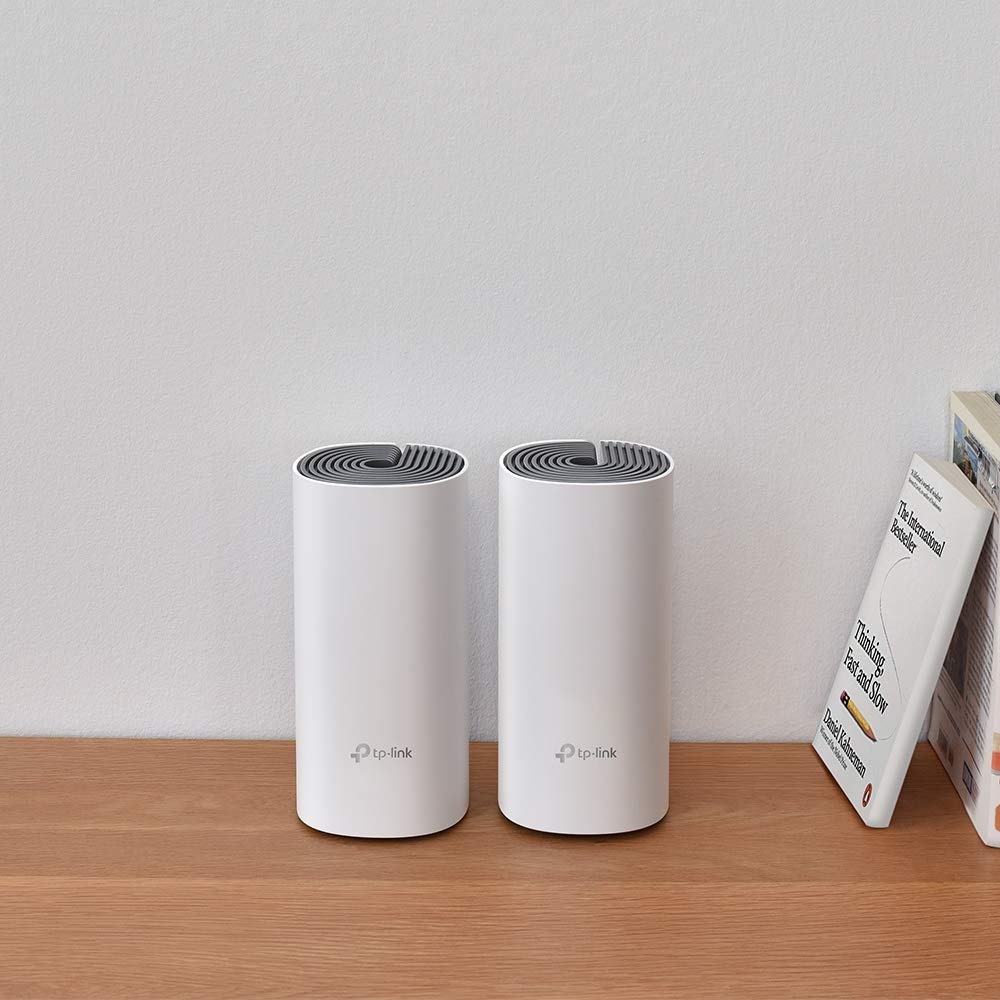 TP-Link Deco E4 Whole Home Mesh Wi-Fi System, Seamless and Speedy (AC1200) for Medium Home, Work with Amazon Echo/Alexa, Router and Wi-Fi Booster Replacement, Parent Control, Pack of 2