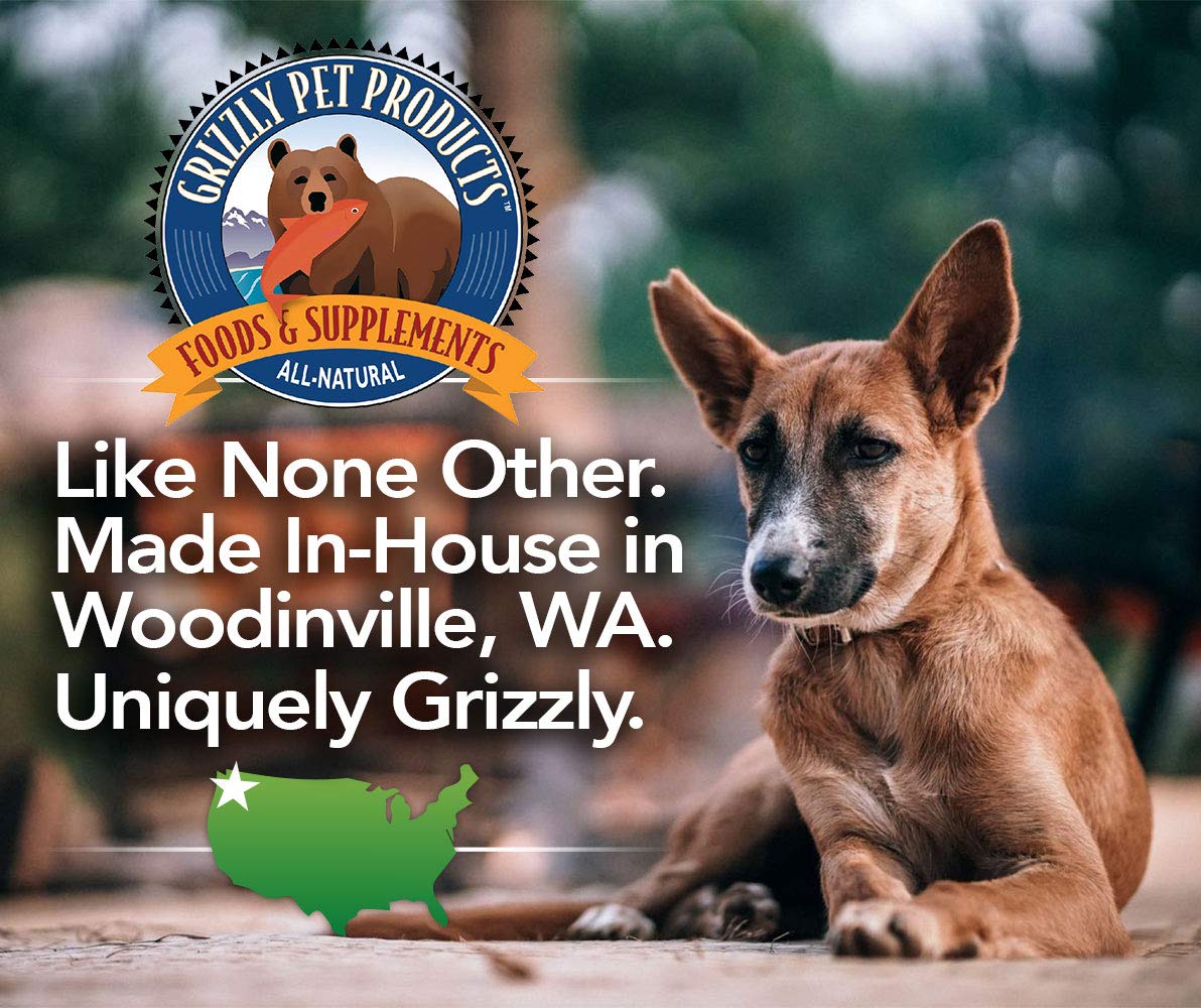 Grizzly Salmon Oil All-Natural Dog Food Supplement in Pump-Bottle Dispenser