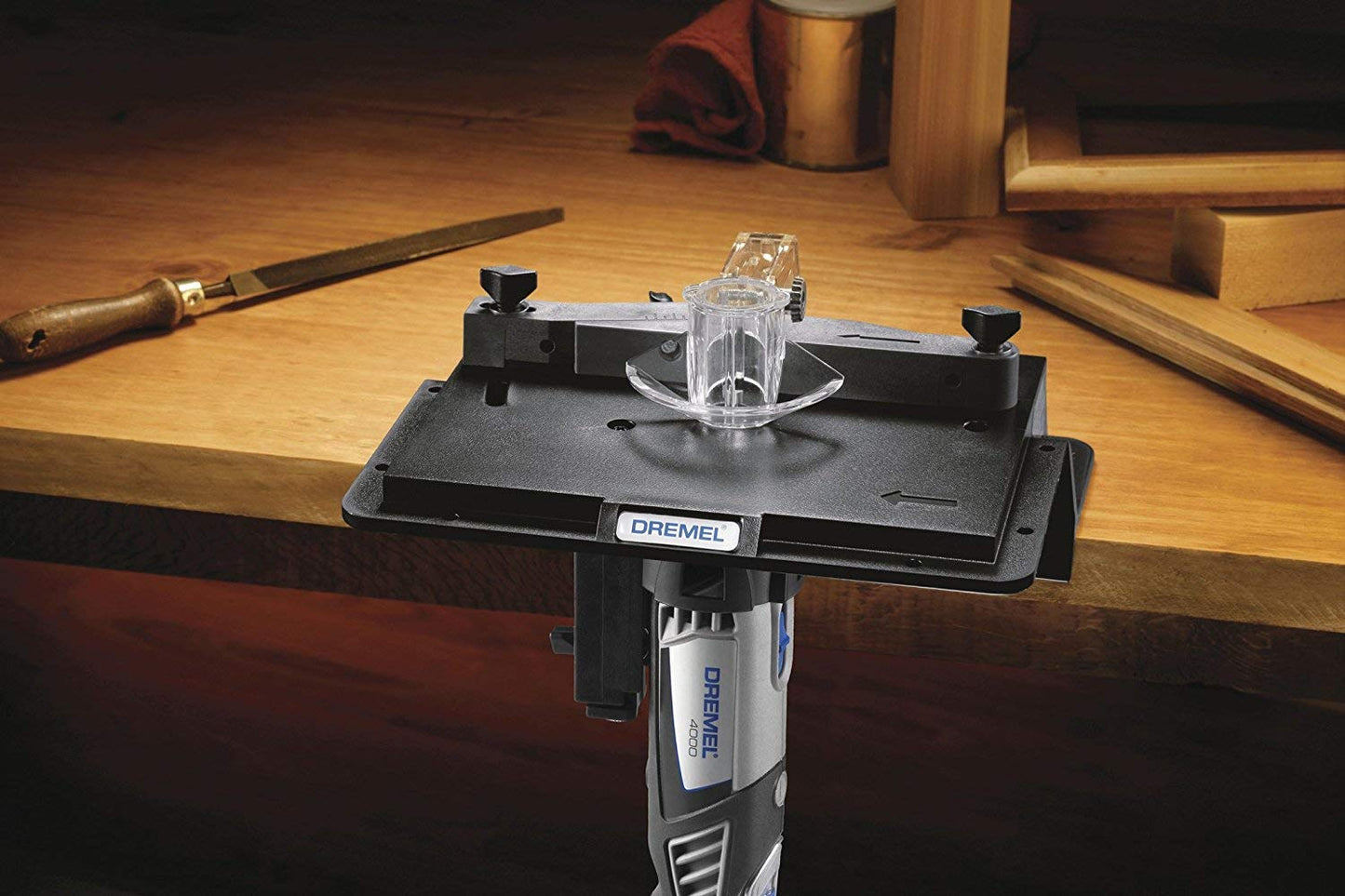Dremel 231 Portable Rotary Tool Shaper and Router Table- Woodworking Attachment Perfect for Sanding, Shaping, and Trimming Edges