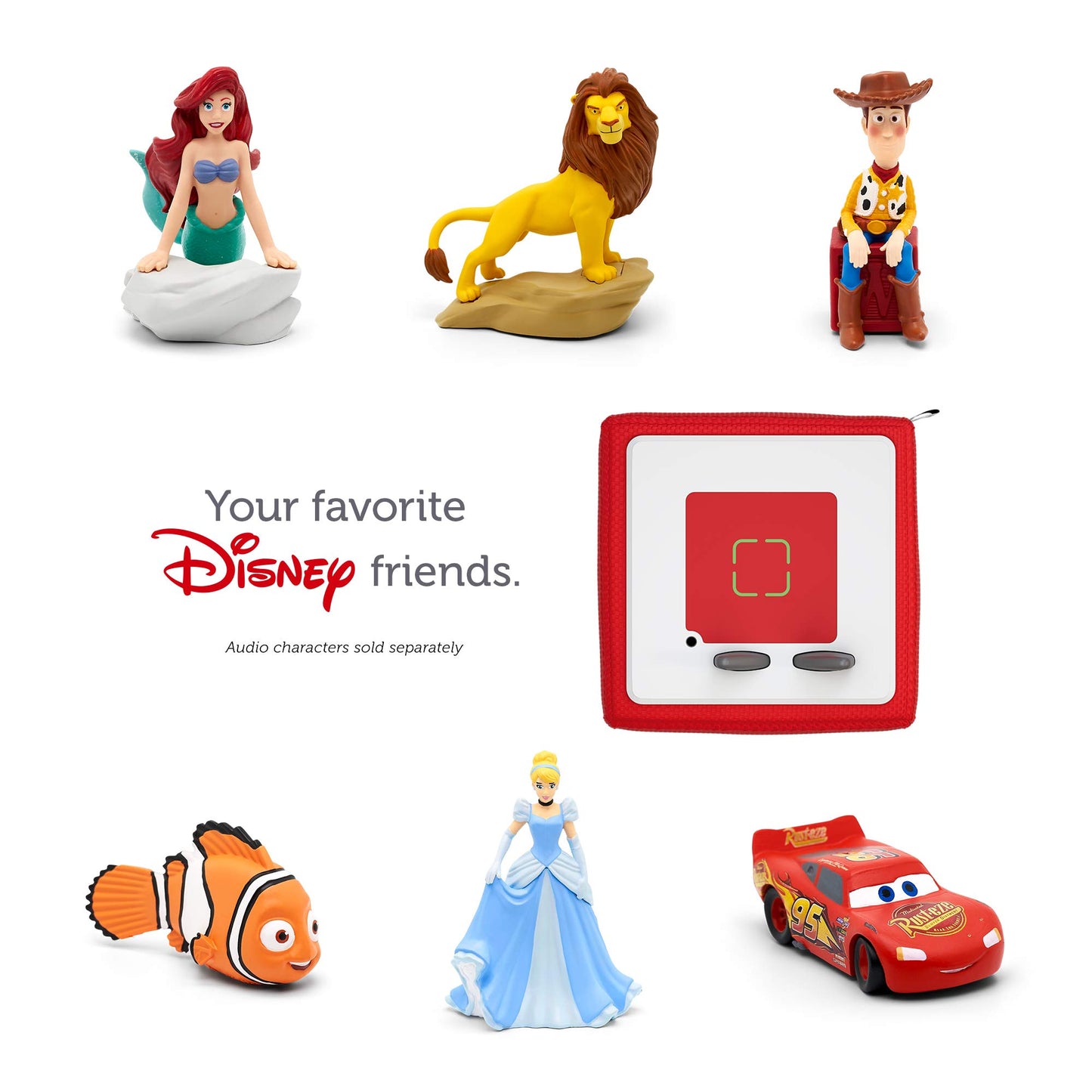 Tonies Lightning McQueen Audio Play Character from Disney and Pixar's Cars,Multicolor,Medium