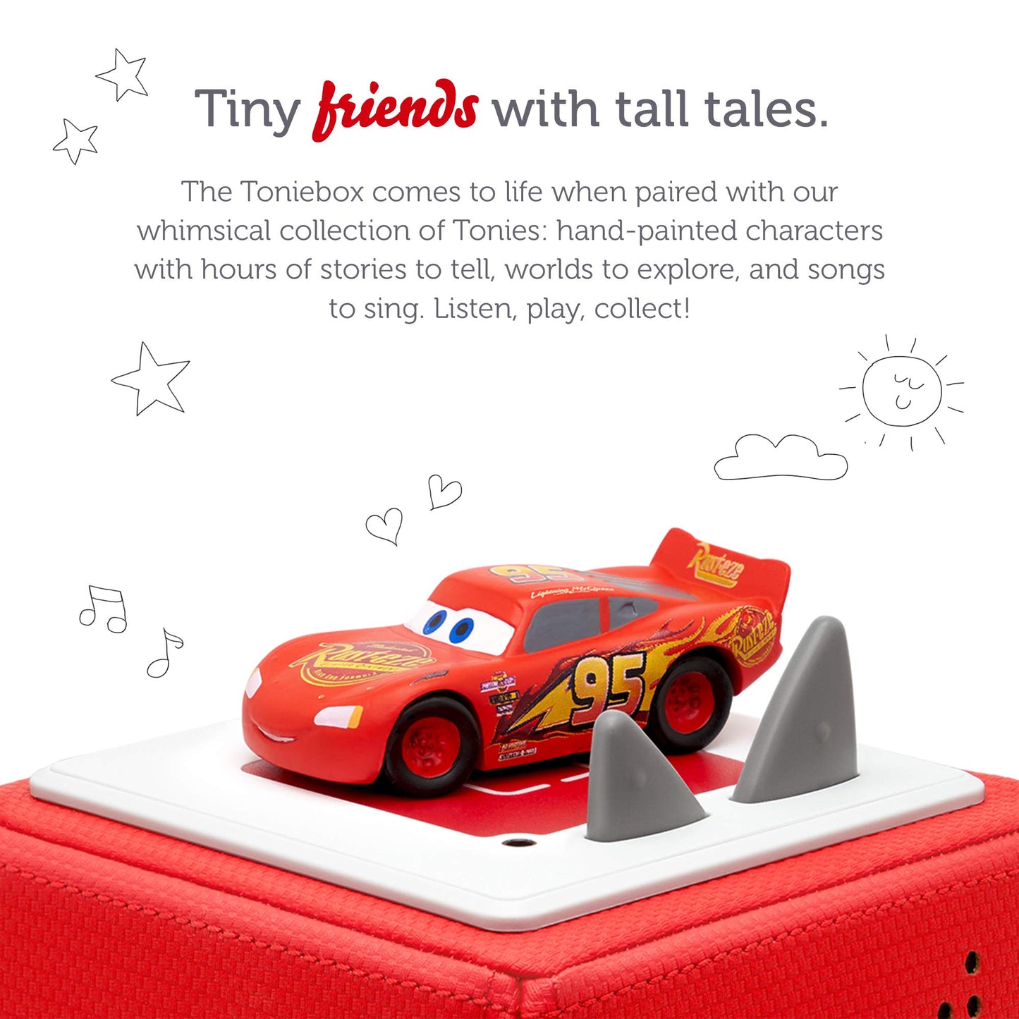 Tonies Lightning McQueen Audio Play Character from Disney and Pixar's Cars,Multicolor,Medium