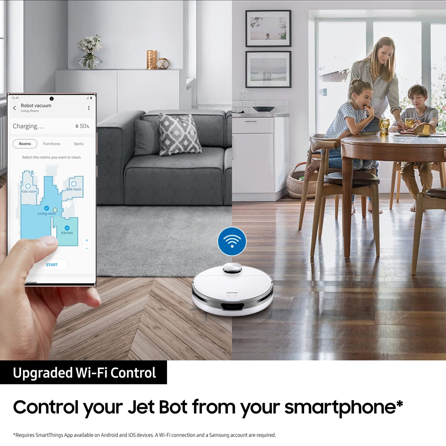 Samsung Jet Bot™+ Robot Vacuum Cleaner with Auto Empty CleanStation VR30T85513W/EU