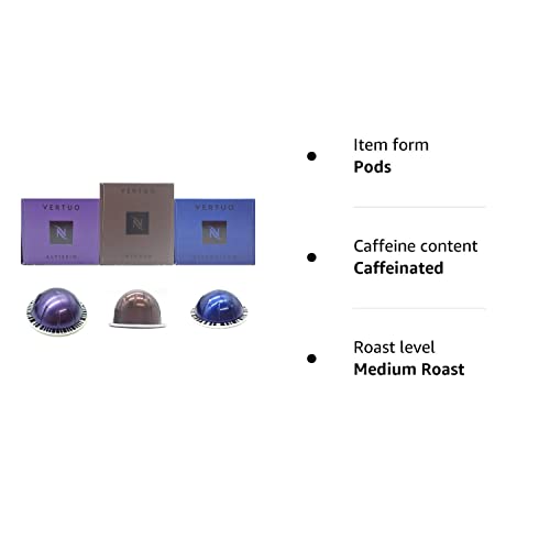 Nespresso Vertuo Intense Powerful Selection Mix Long Expiry Coffee Pods Capsules Intenso Altissio Diavollito 30 Pods 3 Sleeves