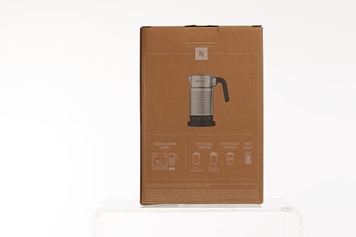 NESPRESSO Aeroccino 4 Milk Frother, Electric Foam Conditioner for 120 ml Creamy Milk Foam and 240 ml Hot Milk, Dishwasher Safe Frother, Silver