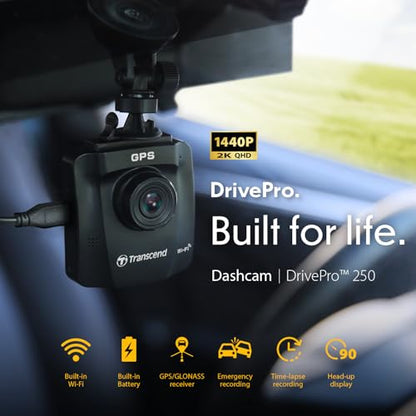 Transcend DrivePro 620 Dual Camera Dashcam with Built-in WI-FI, STARVIS high-sensitivity image sensors, GPS and Built-in Battery TS-DP620A-32G