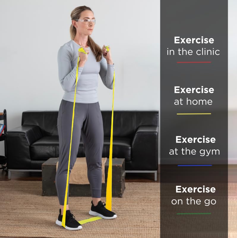 THERABAND Original Fitness Band Latex Resistance Bands - Storage Roll 5.5 Metres, 100% Natural Latex, Ideal for Rehabilitation, Muscle Conditioning, Full Body Workout, 8 Resistance Strengths
