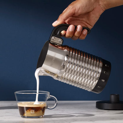 NESPRESSO Aeroccino 4 Milk Frother, Electric Foam Conditioner for 120 ml Creamy Milk Foam and 240 ml Hot Milk, Dishwasher Safe Frother, Silver