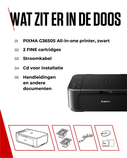 Canon PIXMA MG3650S Series - All-in-One Printers, Copier & Scanner for Home Use | Wireless Smartphone Connectivity | Canon Printer Home Printers
