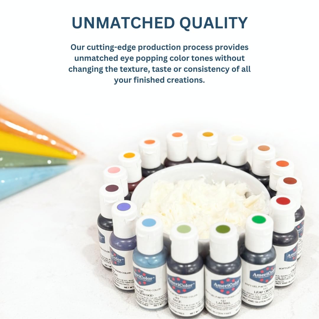 AmeriColor 'Junior' Soft Gel Paste Food Colour 8 Pack Kit