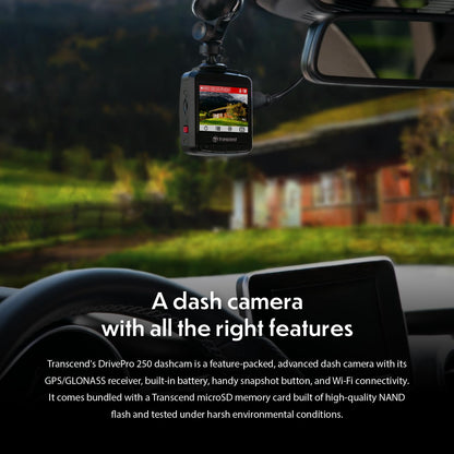 Transcend DrivePro 620 Dual Camera Dashcam with Built-in WI-FI, STARVIS high-sensitivity image sensors, GPS and Built-in Battery TS-DP620A-32G