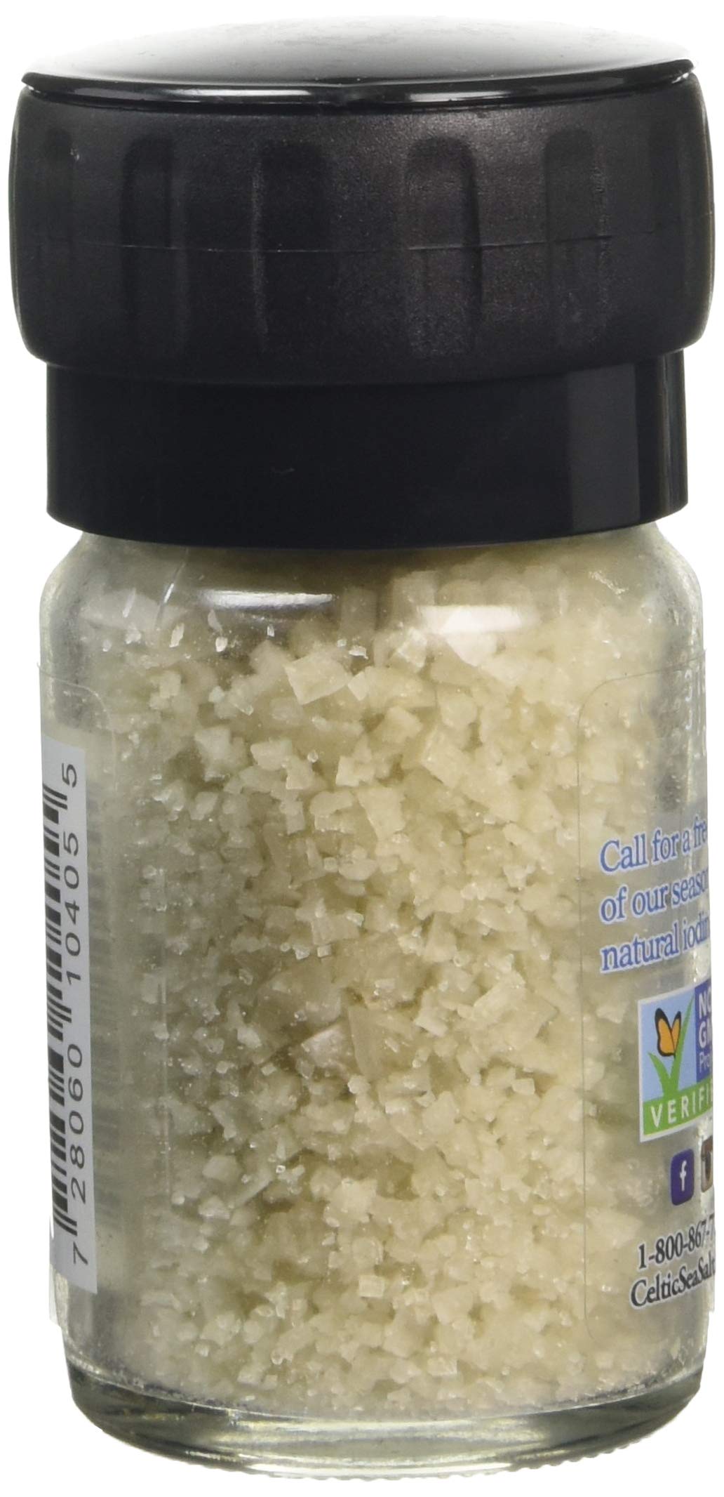 Celtic Sea Salt, Mini Salt Grinder, with Light Grey Celtic, 1.8 oz (51 g)