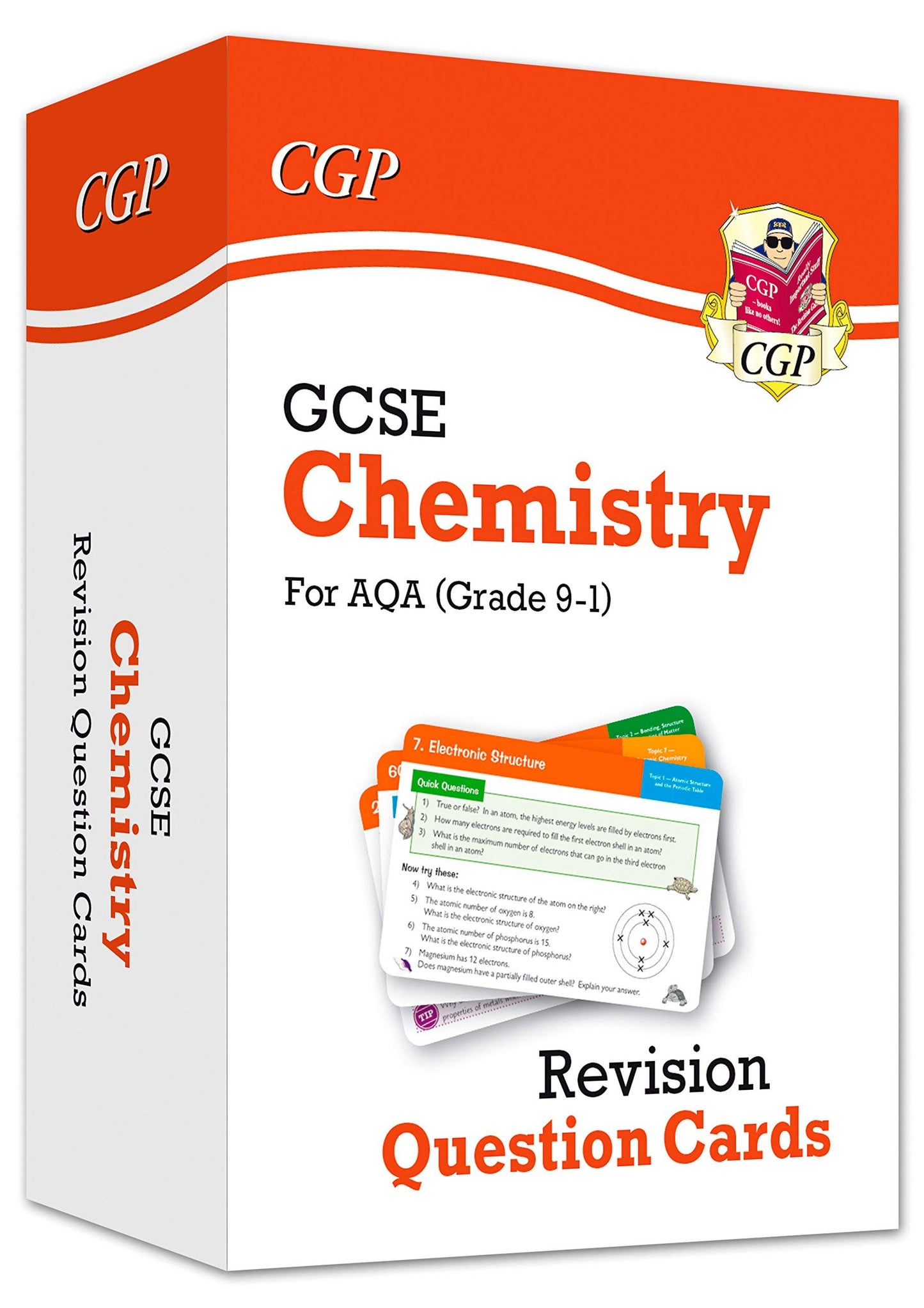 CGP GCSE 9-1 AQA Revision Question Cards 3 Books Collection Set (Biology, Physics, Chemistry)