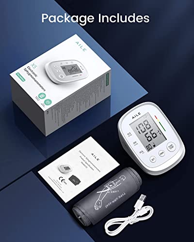 2023 Aile Blood Pressure Monitors CE Approved UK Blood Pressure Machines for Home Use Heart Monitor Blood-Pressure Monitor Upper Arm Large Cuff 22-42c
